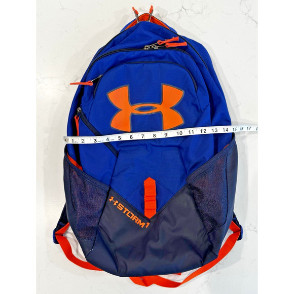 UNDER ARMOUR Storm 1 Backpack Blue Orange Padded Laptop GUC - Picture 5 of 10